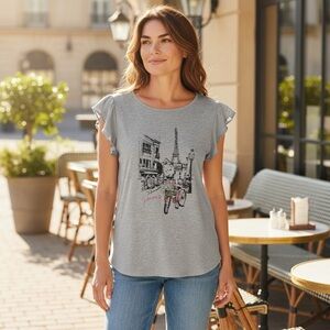 NWT Vintage‎ Rose “Paris” Top